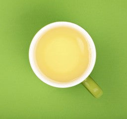 Green tea on Green background