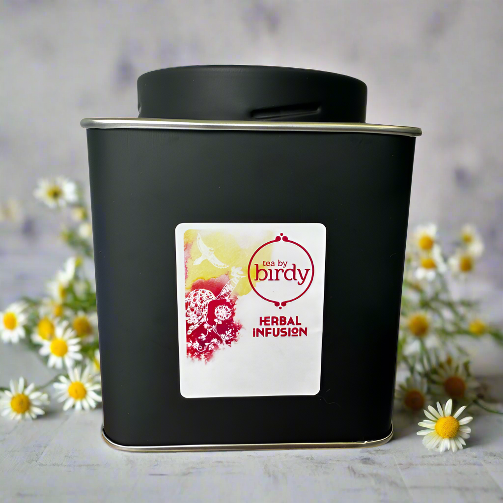 Chamomile tea tin