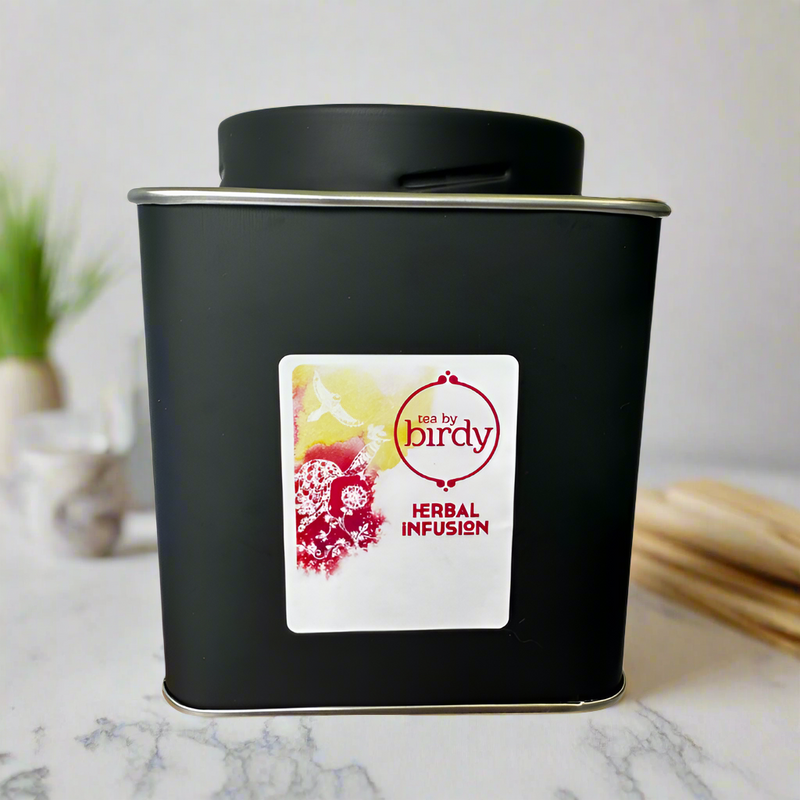 Lemongrass ginger tea tin 