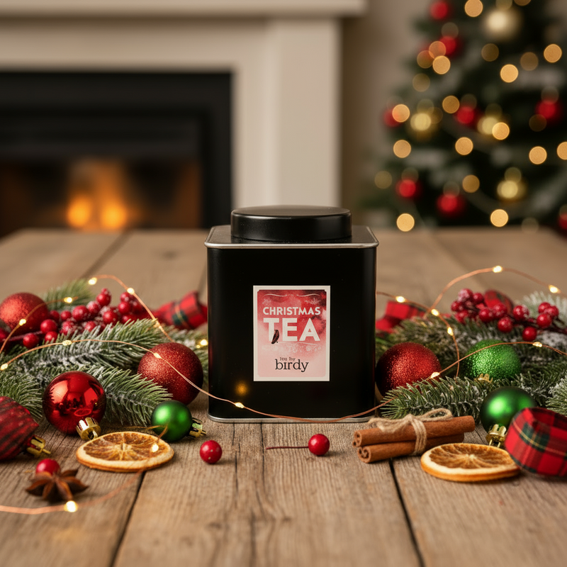 Black tea canister with &