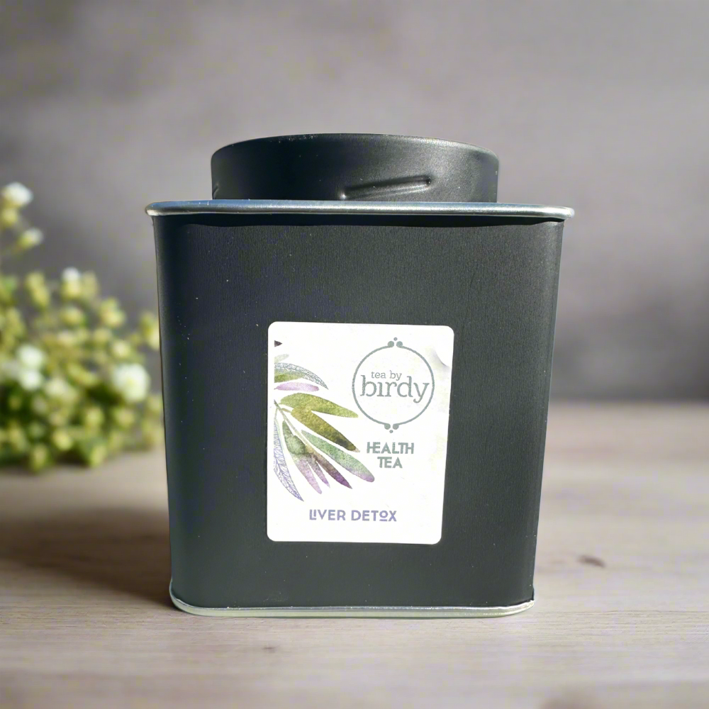 Liver detox tea in tin
