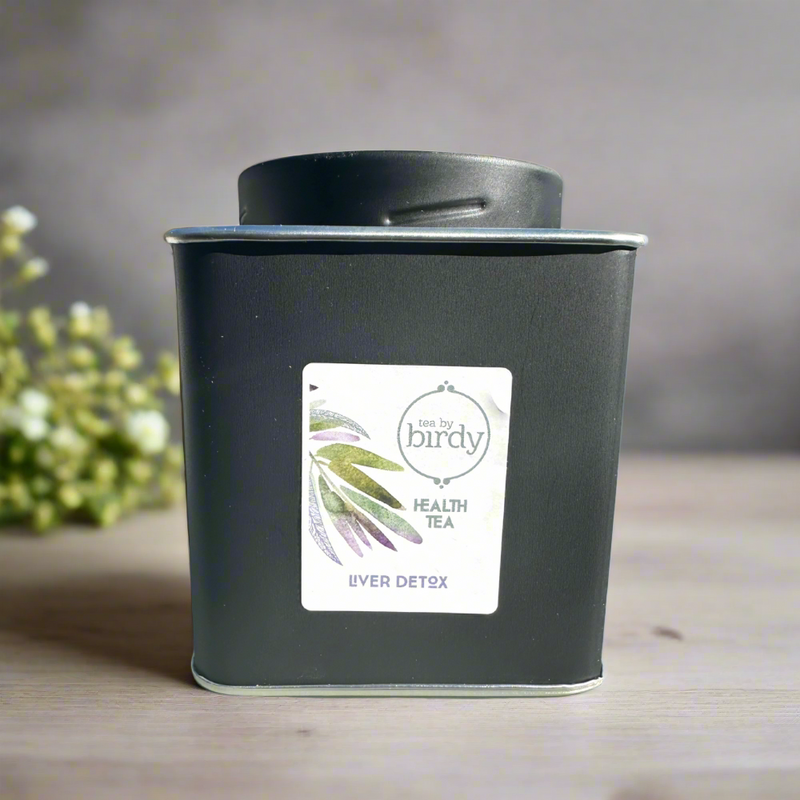 Liver detox tea in tin