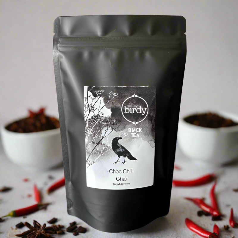 Choc chili chai packaging 