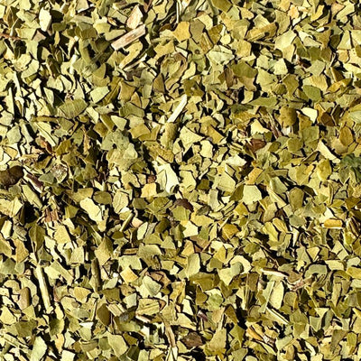 Yerba mate loose leaf herbal tea up close