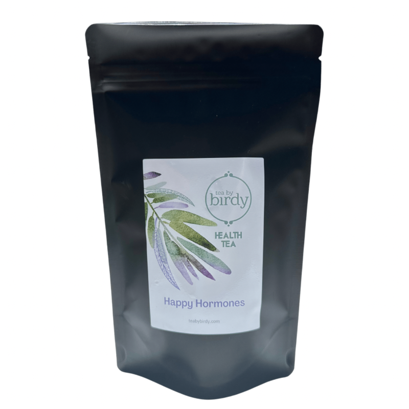 Happy hormones loose leaf tea packaging