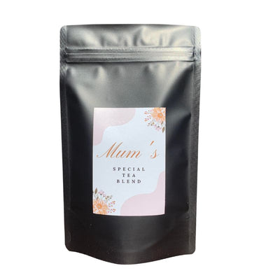 mothers day green tea blend packaging